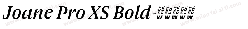 Joane Pro XS Bold字体转换